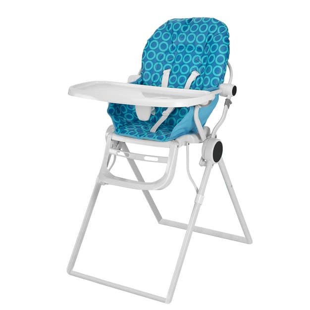 Chaise haute multifonctionnelle blanc et bleu pour bébé