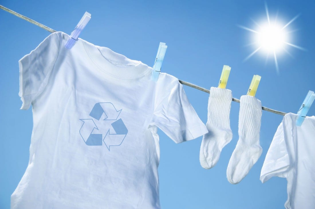 baby laundry drying in the sun