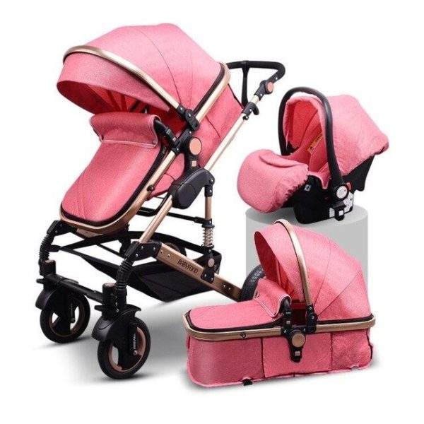 pink poussette de bebe 3 en 1 poussette de p variants 1